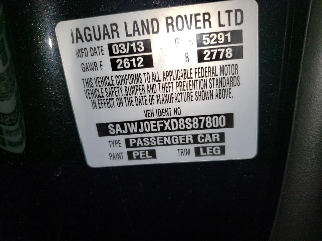 2013 JAGUAR XF SAJWJ0EFXD8S87800