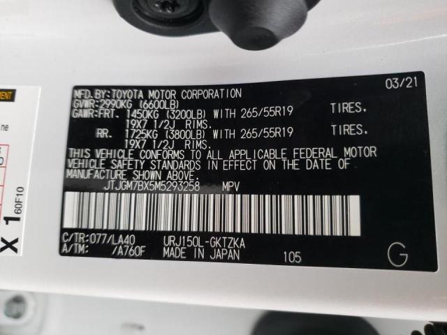 2021 LEXUS GX 460 LUX JTJGM7BX5M5293258