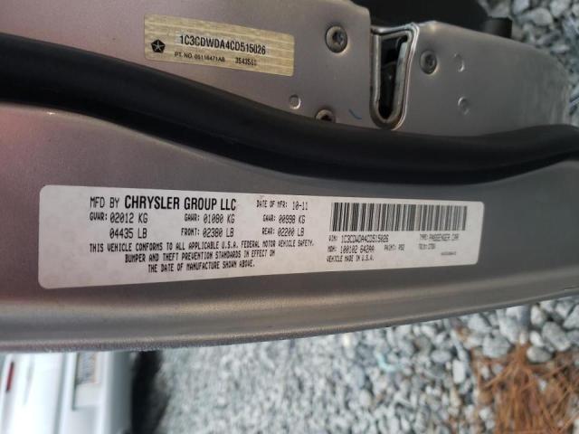 2012 DODGE CALIBER SX 1C3CDWDA4CD515026