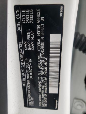 2015 VOLVO V60 PREMIE YV140MEK0F1257840