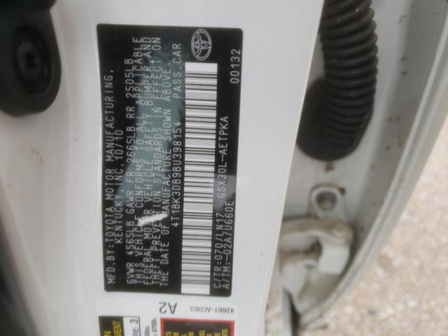 2011 TOYOTA AVALON BAS 4T1BK3DB9BU398154