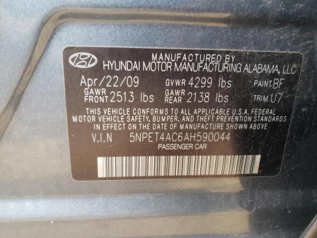 2010 HYUNDAI SONATA GLS 5NPET4AC6AH590044