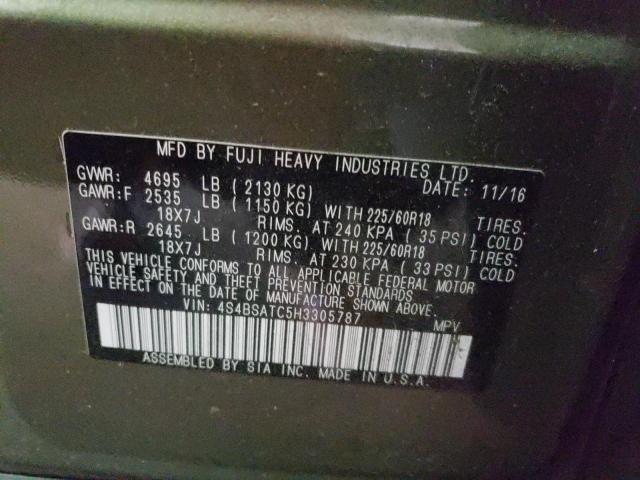 2017 SUBARU OUTBACK TO 4S4BSATC5H3305787