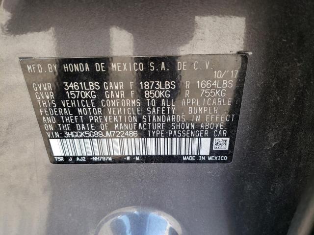 2018 HONDA FIT EX 3HGGK5G89JM722486
