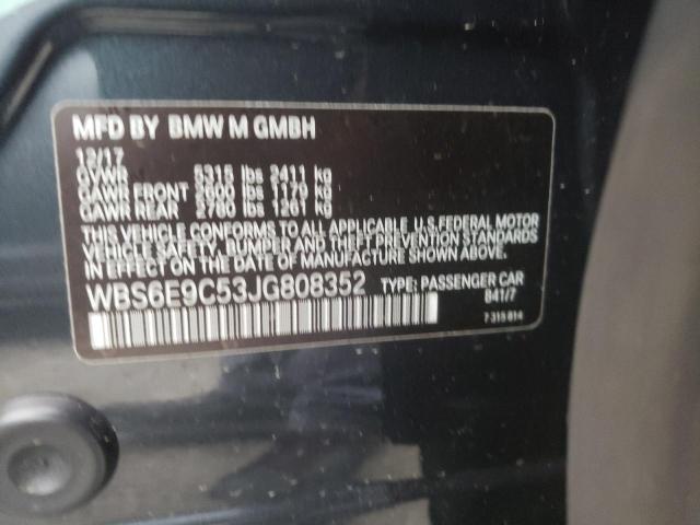 2018 BMW M6 GRAN CO WBS6E9C53JG808352