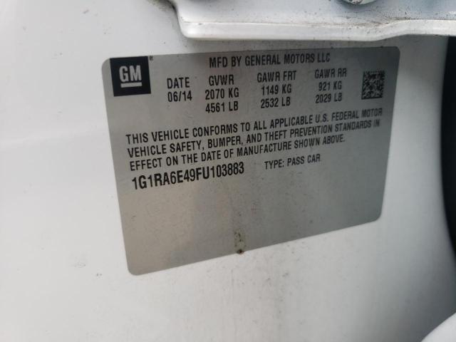 VIN 1G1RA6E49FU103883 2015 Chevrolet Volt no.10