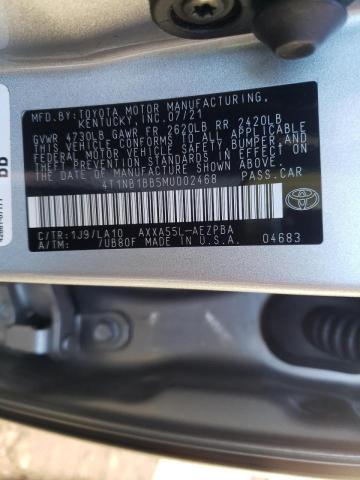2021 TOYOTA AVALON LIM 4T1NB1BB5MU002468