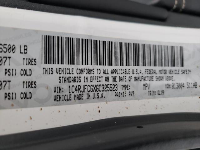 2016 JEEP CHEROKEE 1C4RJFCGXGC325523