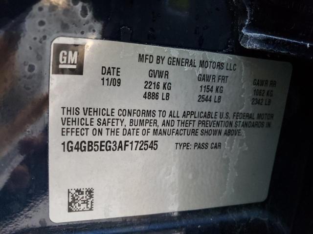 2010 BUICK LACROSSE C 1G4GB5EG3AF172545