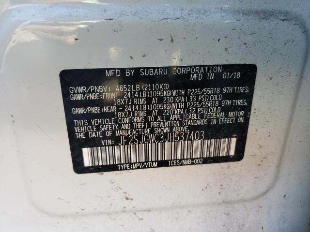 2018 SUBARU FORESTER JF2SJGWC3JH537403