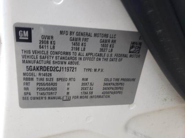 5GAKRDED2CJ119721 Buick Enclave 2012. Фото: 9