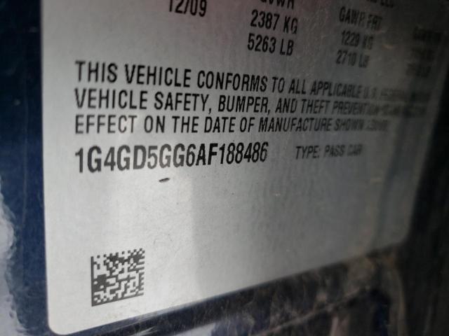 2010 BUICK LACROSSE C 1G4GD5GG6AF188486