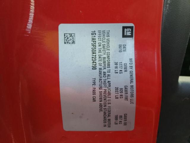 2010 CHEVROLET COBALT 2LT 1G1AF5F50A7234790