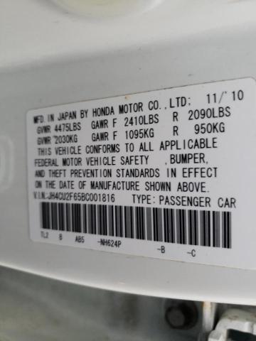 2011 ACURA TSX JH4CU2F65BC001816