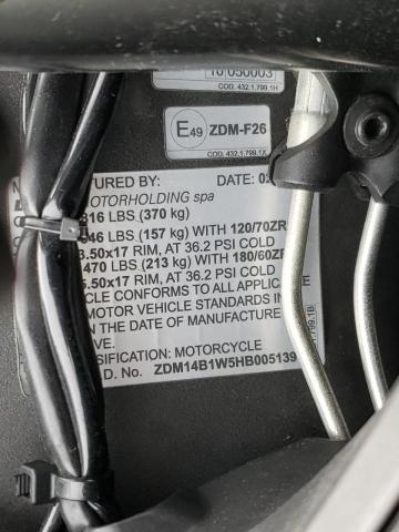 2017 DUCATI SUPERBIKE ZDM14B1W5HB005139