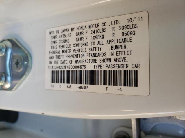 2012 ACURA TSX JH4CU2F47CC006676