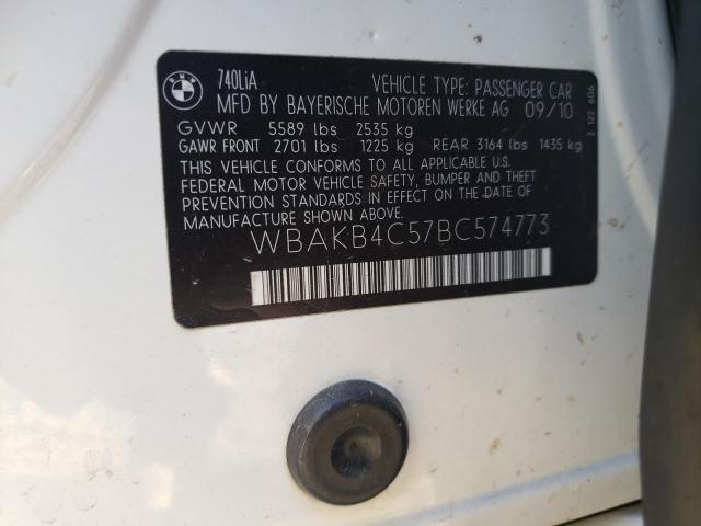 2011 BMW 740 LI WBAKB4C57BC574773