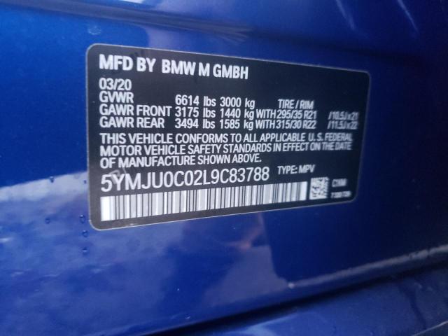 2020 BMW X5 M 5YMJU0C02L9C83788