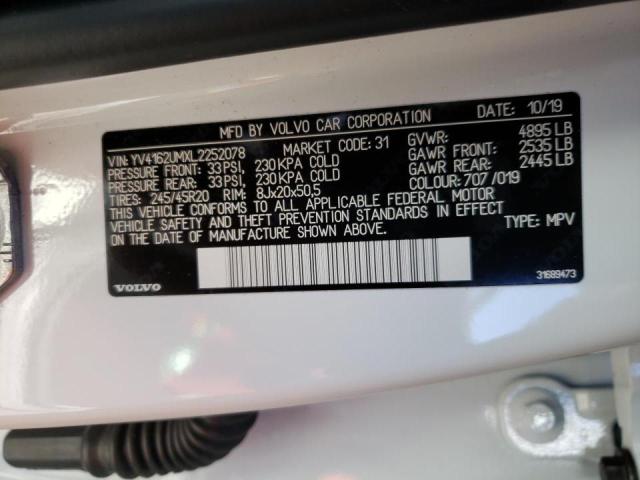 2020 VOLVO XC40 T5 R- YV4162UMXL2252078