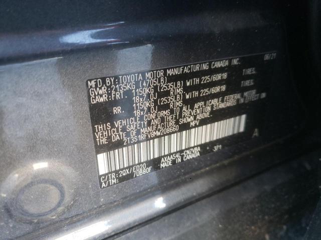 2021 TOYOTA RAV4 TRD O 2T3S1RFV8MW208660