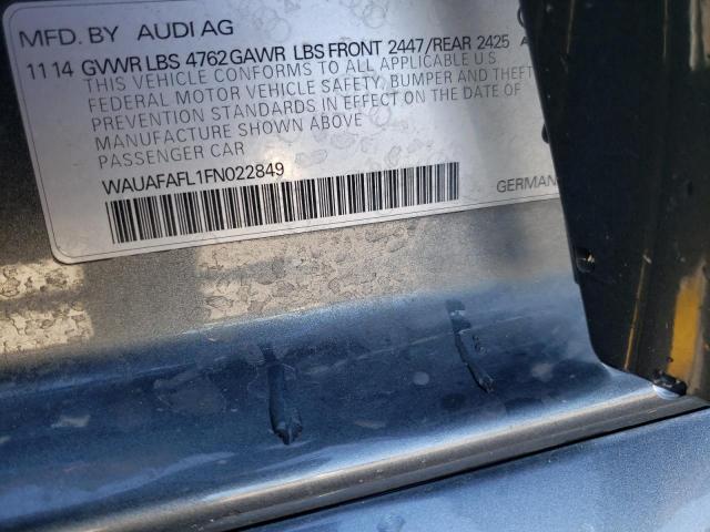 2015 AUDI A4 PREMIUM - WAUAFAFL1FN022849