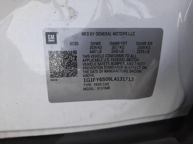 2020 CHEVROLET BOLT EV LT 1G1FY6S09L4131713