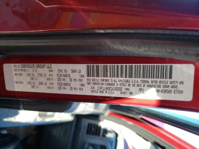 2012 JEEP LIBERTY SP 1C4PJLAK8CW166555