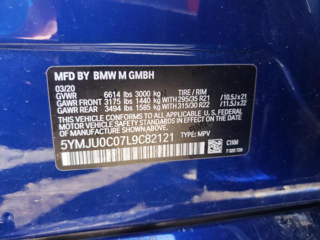 2020 BMW X5 M 5YMJU0C07L9C82121
