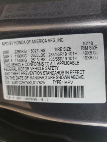 2019 ACURA RDX ADVANC 5J8TC2H74KL017825