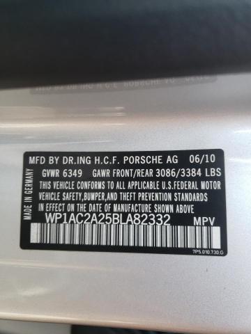 2011 PORSCHE CAYENNE TU WP1AC2A25BLA82332