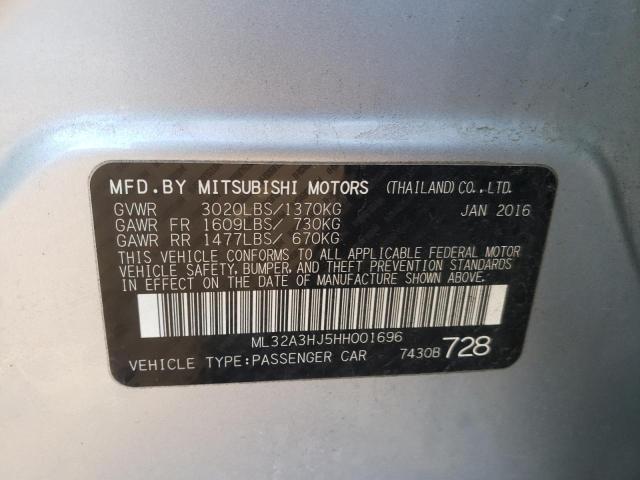 2017 MITSUBISHI MIRAGE ML32A3HJ5HH001696