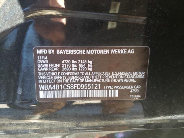 2015 BMW 435 I GRAN WBA4B1C58FD955121