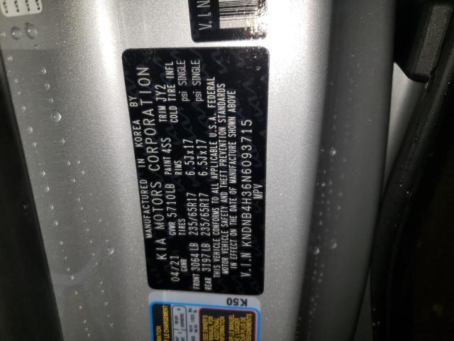 2022 KIA CARNIVAL L KNDNB4H36N6093715