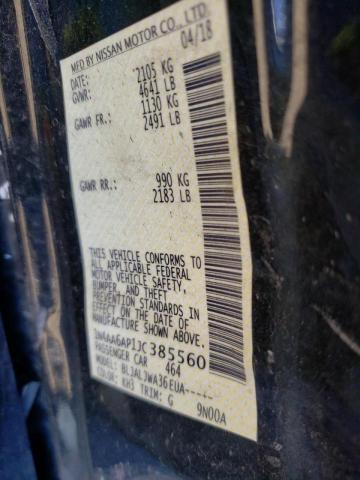 2018 NISSAN MAXIMA 1N4AA6AP1JC385560