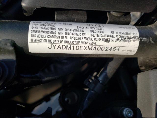 2021 YAMAHA XTZ700 JYADM10EXMA002454