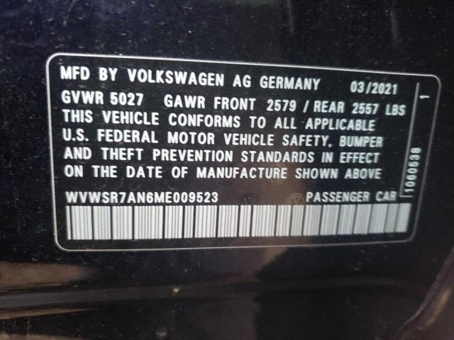 2021 VOLKSWAGEN ARTEON SEL WVWSR7AN6ME009523