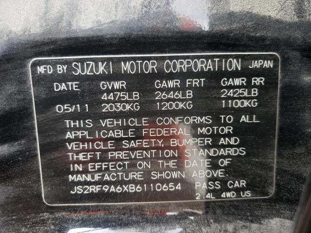 2011 SUZUKI KIZASHI SP JS2RF9A6XB6110654