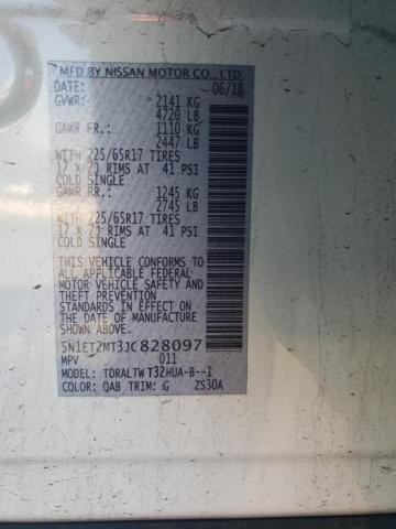 2018 NISSAN ROGUE SV H 5N1ET2MT3JC828097
