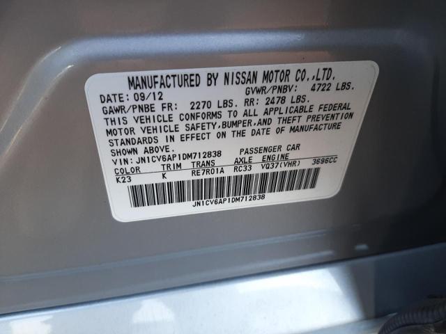 2013 INFINITI G37 BASE JN1CV6AP1DM712838