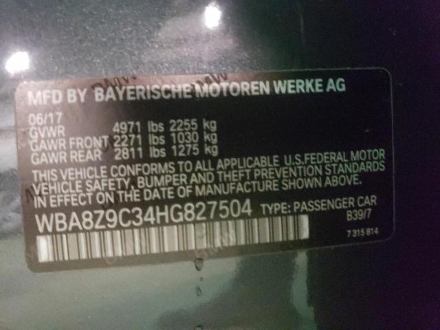 2017 BMW 330 XIGT WBA8Z9C34HG827504