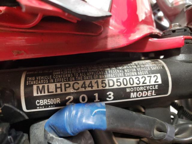 2013 HONDA CBR500 R MLHPC4415D5003272