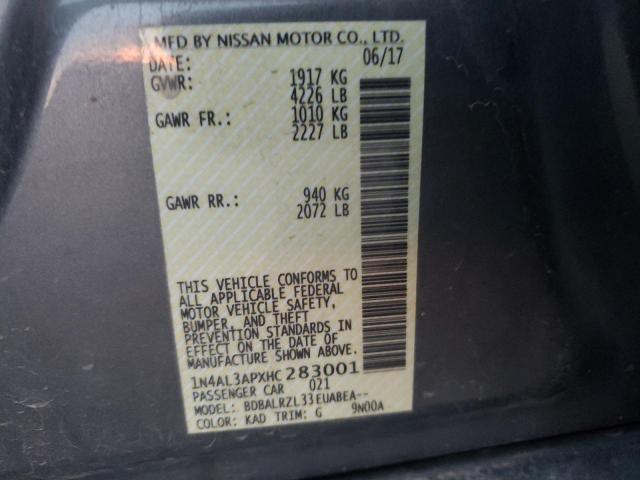 1N4AL3APXHC283001 Nissan Altima 2.5 2017. Фото: 9