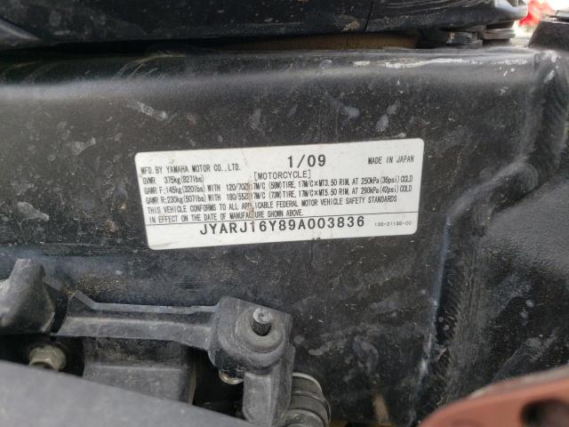 2009 YAMAHA YZFR6 C JYARJ16Y89A003836