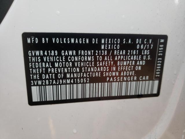 3VW2B7AJ9HM415052 Volkswagen Jetta S 2017. Фото: 9