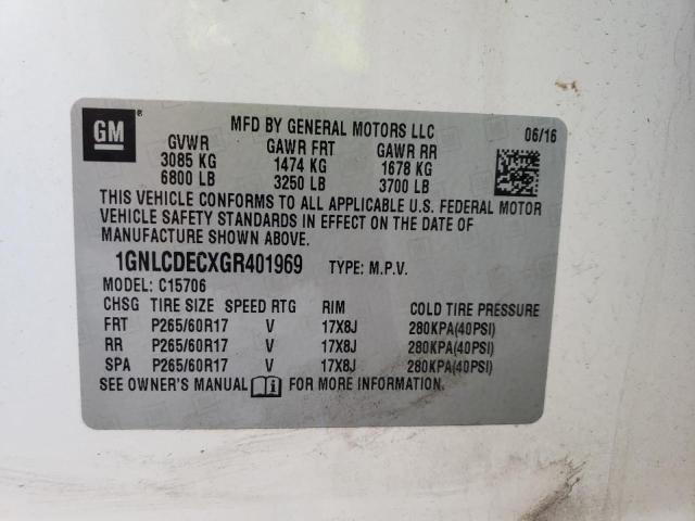 2016 CHEVROLET TAHOE POLI 1GNLCDECXGR401969