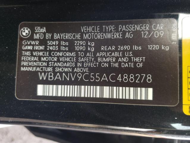 2010 BMW 535XI WBANV9C55AC488278
