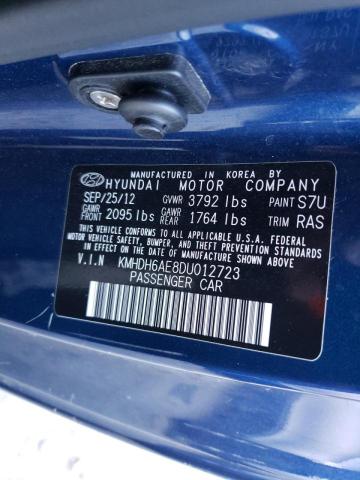 2013 HYUNDAI ELANTRA CO KMHDH6AE8DU012723