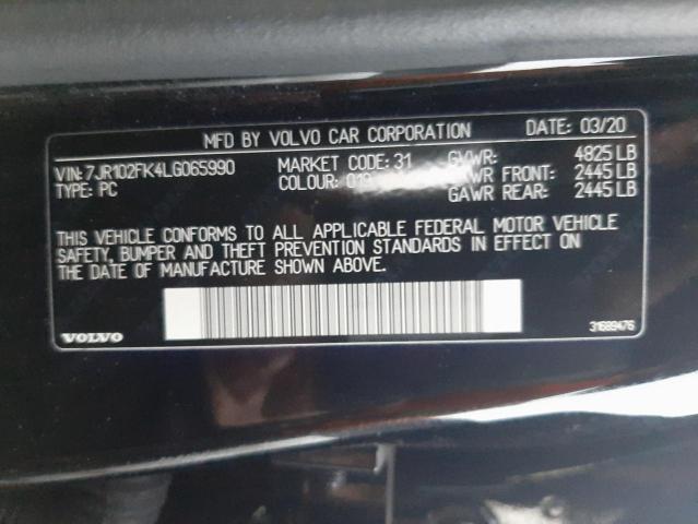 2020 VOLVO S60 T5 MOM 7JR102FK4LG065990