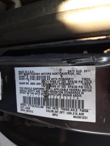 2011 MITSUBISHI ENDEAVOR L 4A4JM2AS5BE036950
