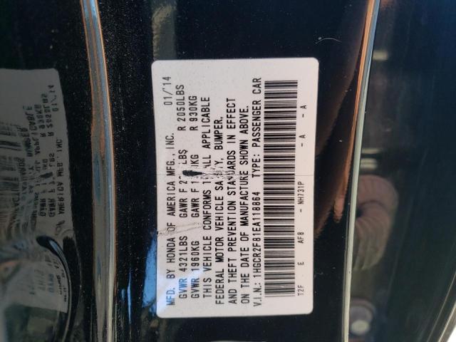 1HGCR2F81EA118864 Honda Accord Exl 2014. Фото: 9